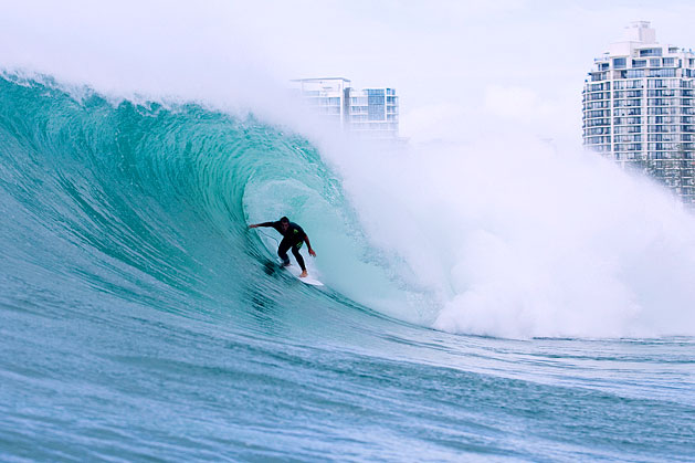 Ryan Hipwood surfing Kirra - by Andrew Shield