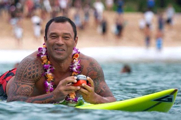 Sunny Garcia at the Eddie paddle out