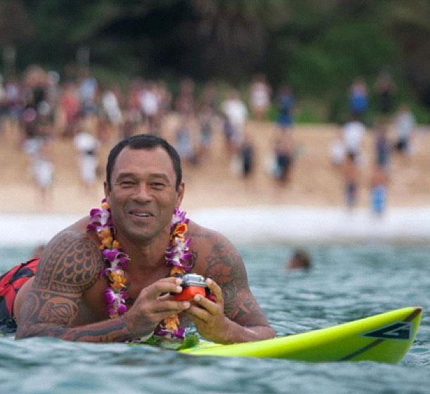 Sunny Garcia Eddie paddle out