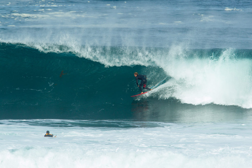 John John glides through a Northy barrel 